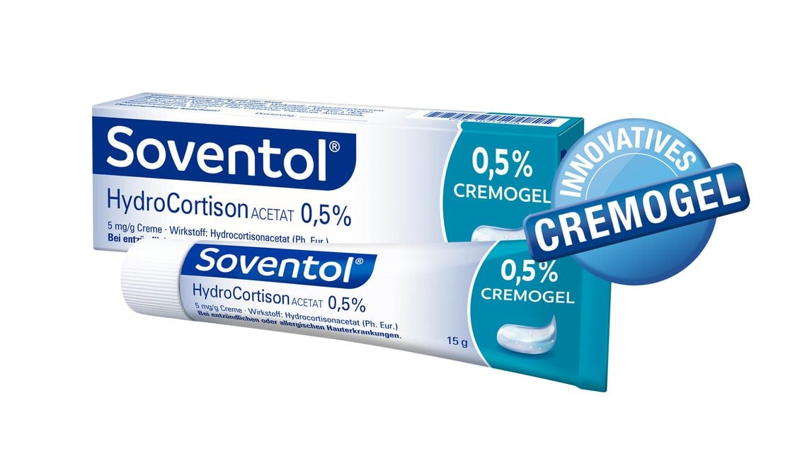 Von Hautärzten entwickelt: Soventol HydrocortisonACETAT 0,5% Cremogel